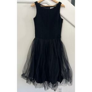 Edward An Black Fit n Flare Dress Women 6 Whimsigoth Fairy Grunge Wool Cocktail